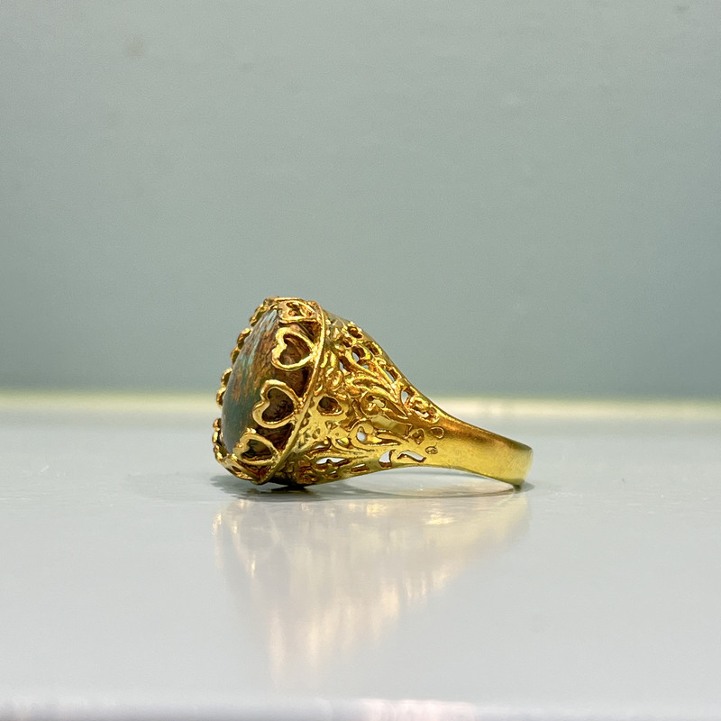 انگشتر نقره زنانه مدل چنگ قلبی فیروزه نیشابوری302-