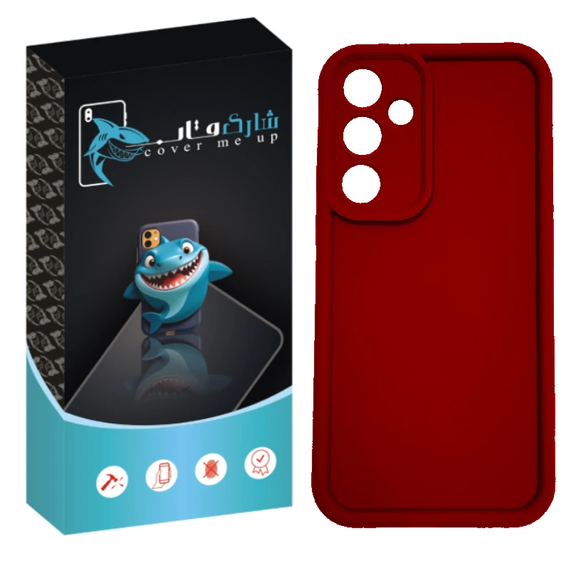 کاور شارک قاب مدل سیلیکونی سولید مناسب برای گوشی موبایل سامسونگ Galaxy A35