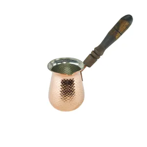 قهوه جوش مسی مدل چکشی دسته دار کد alsh040