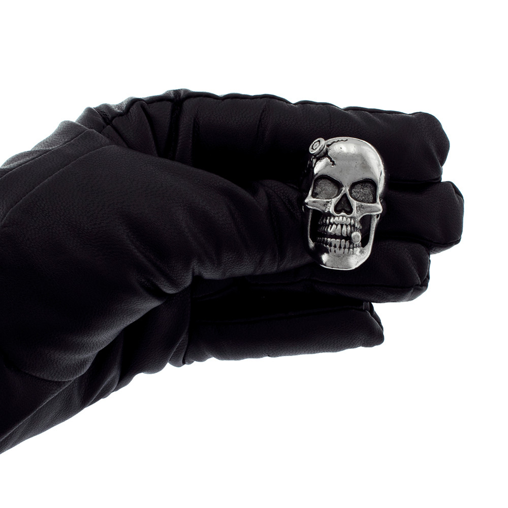 انگشتر مردانه برانت طرح جمجمه گلوله خورده