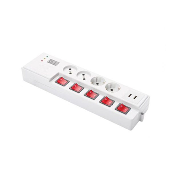 چندراهی برق و محافظ ولتاژ پارت الکتریک مدل usb-5643