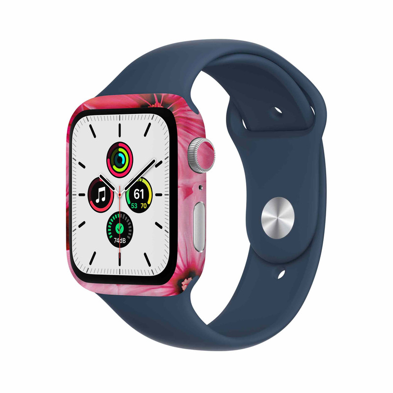 برچسب ماهوت طرح Pink-Flower مناسب برای اپل واچ Watch Se 40mm