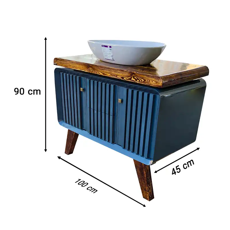 ست کابینت و روشویی سیتکا مدل TZ-sib001/100 به همراه آینه