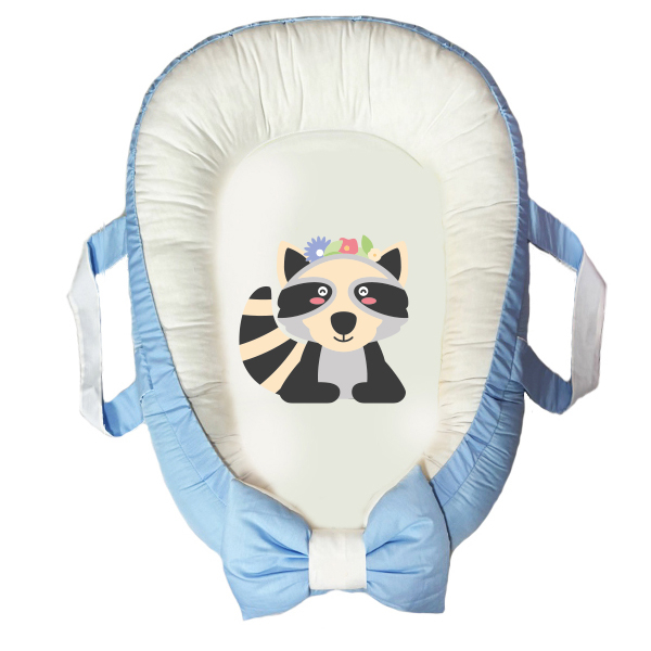 سرویس خواب سه تکه نوزاد مدل گارد محافظ دار طرح گربه کد 06