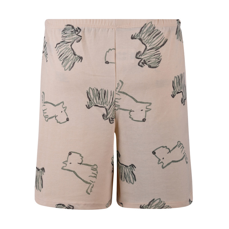 ست کراپ تی شرت و شلوارک زنانه افراتین مدل سگ مو بلند رنگ سبز