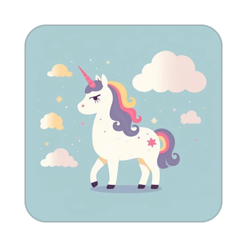 زیر لیوانی کاکتی طرح اسب تک شاخ و یونیکورن مدل mp31562