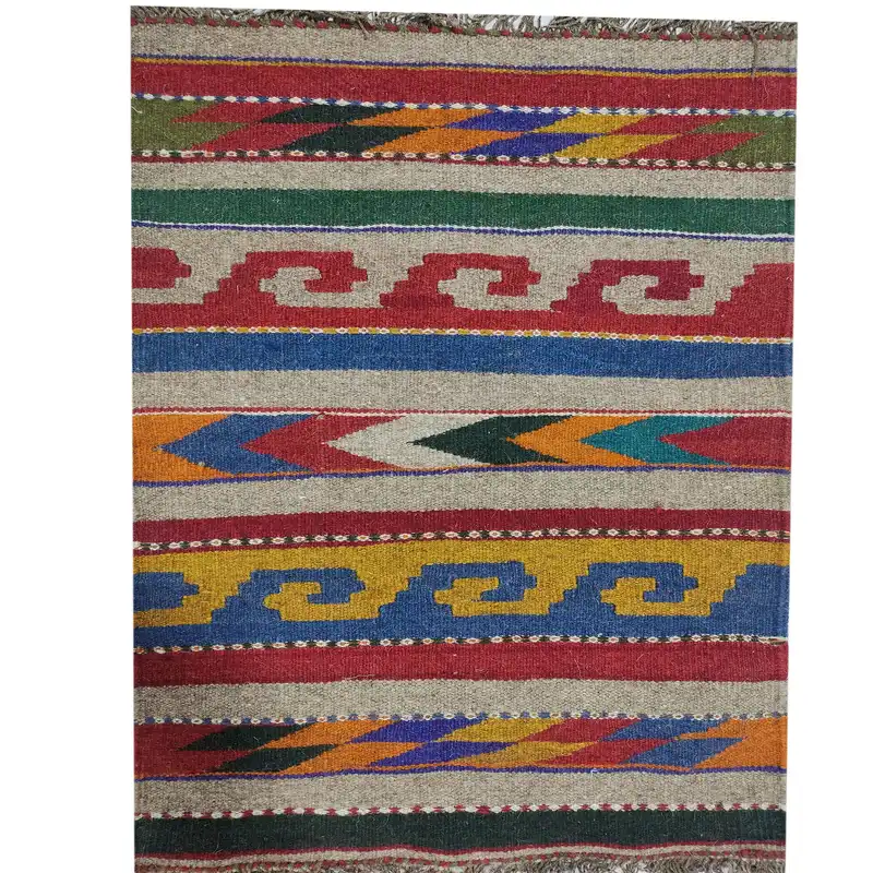 گلیم دستبافت یک متری طرح زندگی