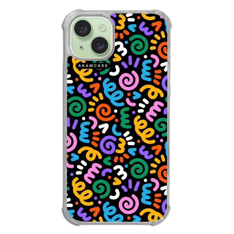 کاور آکام مدل AMC-WTA15PLUS-DOODLE13 مناسب برای گوشی موبایل اپل iPhone 15 Plus