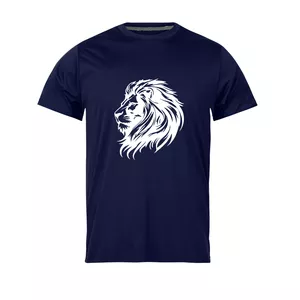 تی شرت آستین کوتاه مردانه مدل  Lion_N1_0256 رنگ سرمه ای