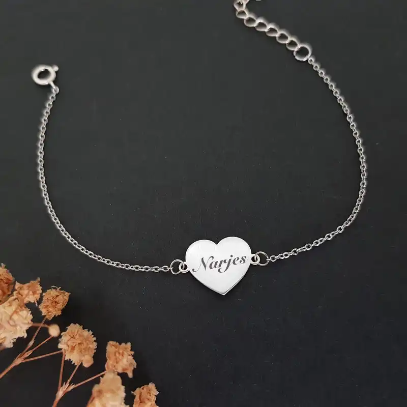 دستبند نقره زنانه ترمه 1 مدل نرجس کد DN 5066