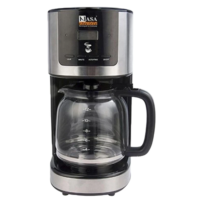 قهوهساز ناسا الکتریک مدل NS-517 با فیلتر دائمی، دارای صفحه گرم نگهدارنده قهوه