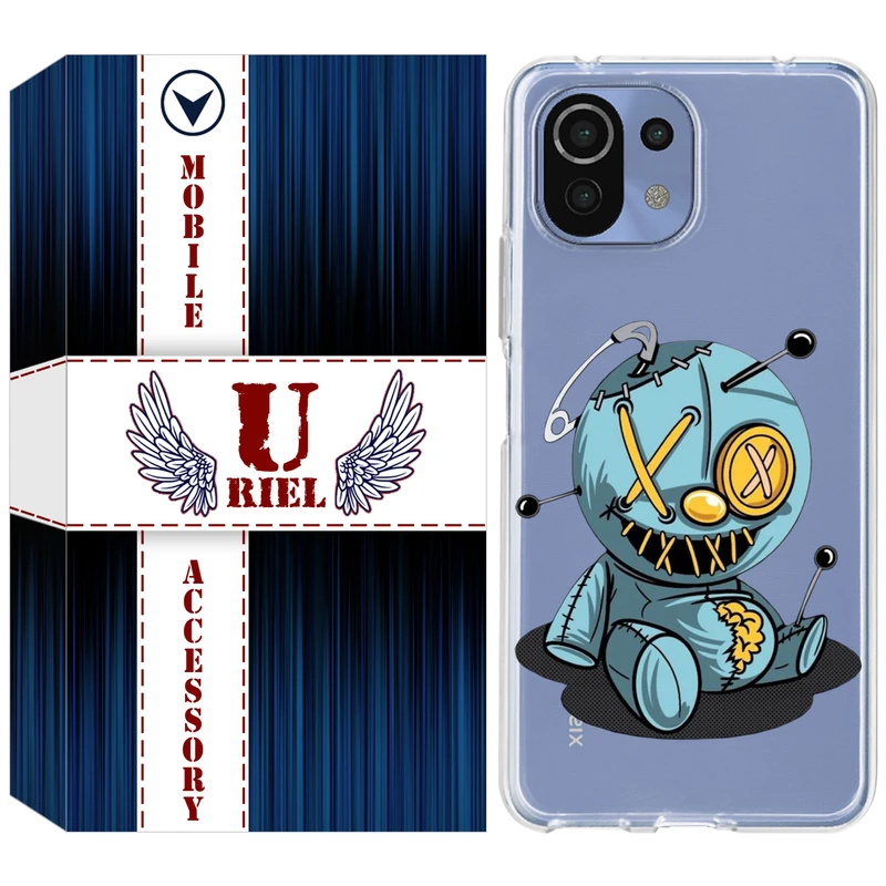کاور یوریل مدل Clear کد 68 طرح عروسک مناسب برای گوشی موبایل شیائومی Mi 11 Lite / 11 Lite 5G NE