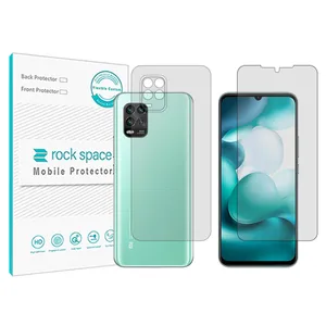 Rockspace transparent screen protector HyGEL model suitable for Xiaomi Mi 10 Lite Zoom mobile phone  along with the back of the phone