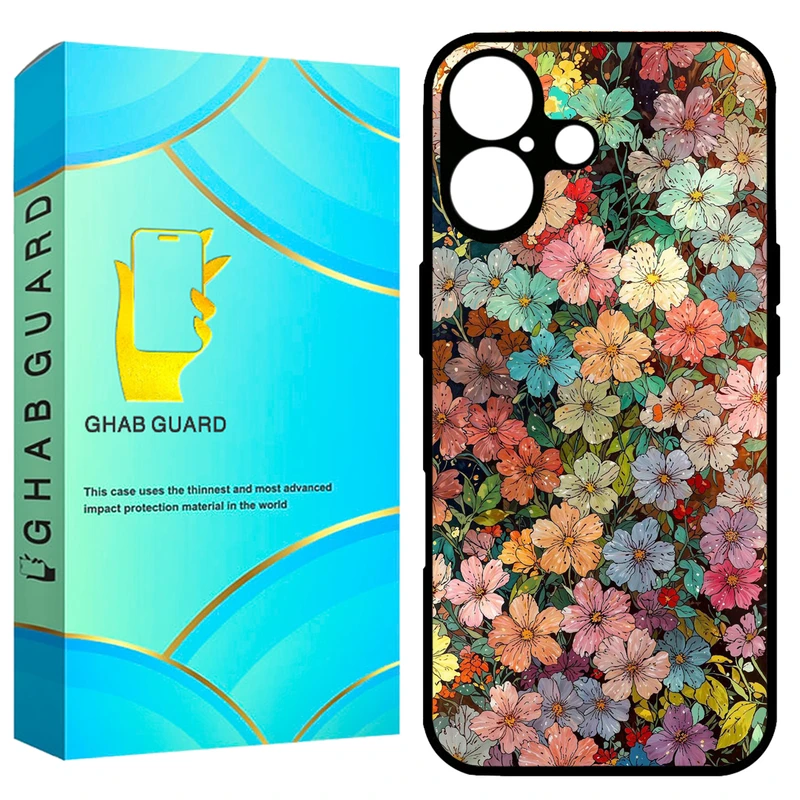 کاور قاب گارد طرح گل گلی مدل GCHP16 مناسب برای گوشی موبایل اپل iPhone 16 