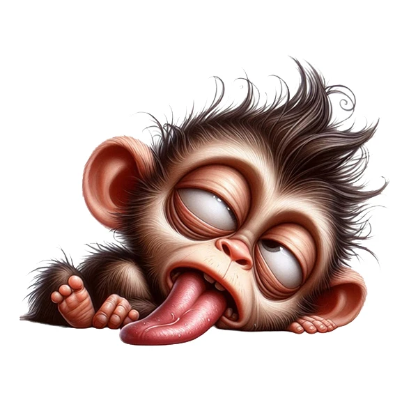  استیکر پارچه و لباس پاد آفرین طرح میمون بامزه کد 3488