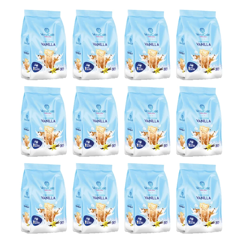آیس کافی فوری وانیل ونزکافه بسته 12 عددی