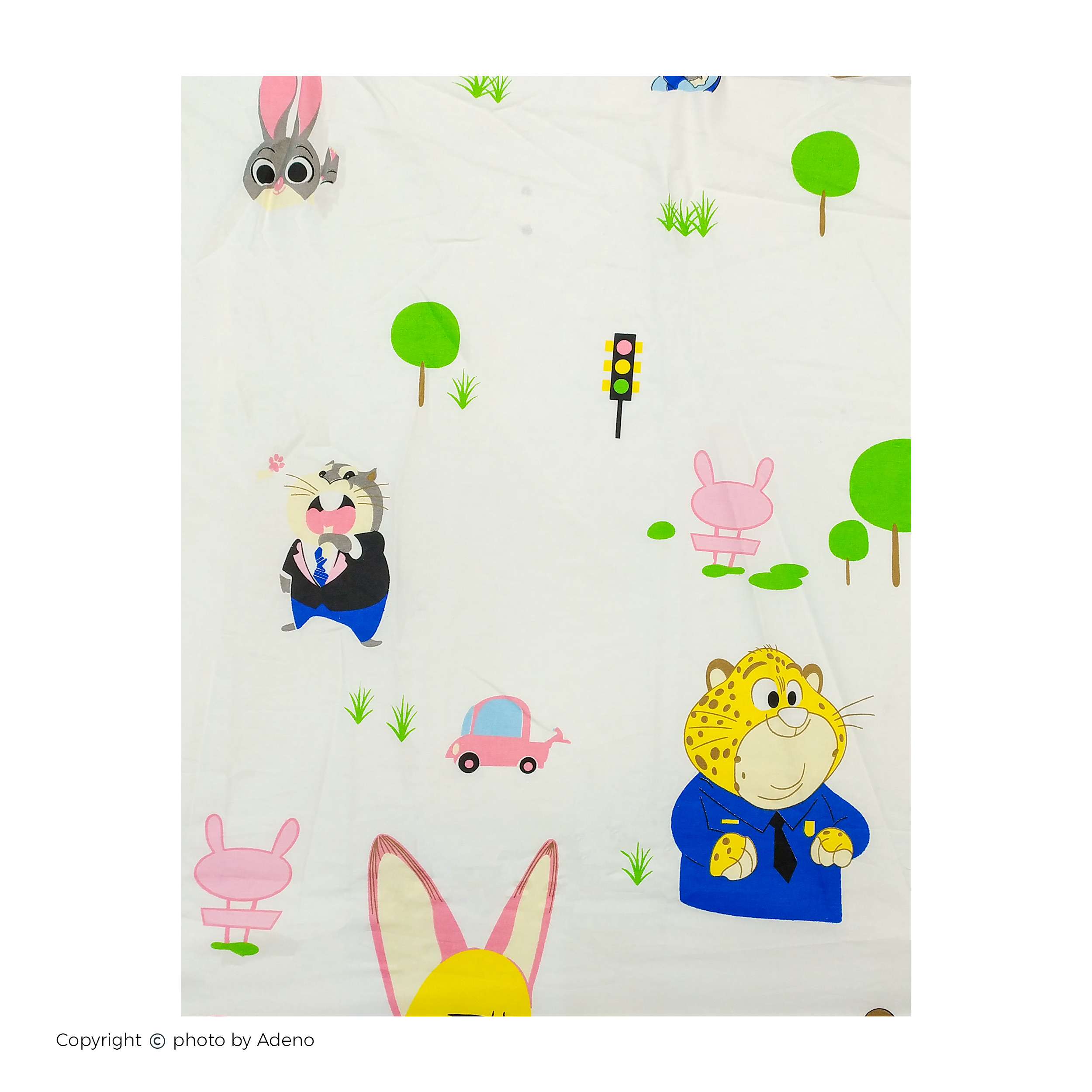 ملحفه آدنو مدل زوتوپیا کد IR83 یک نفره سایز 80x180 سانتی متر