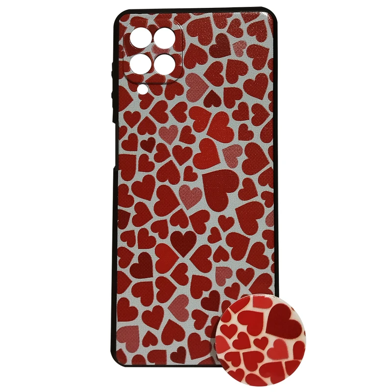 کاور کد 01730 مناسب برای گوشی موبایل سامسونگ Galaxy A12 به همراه پایه نگهدارنده