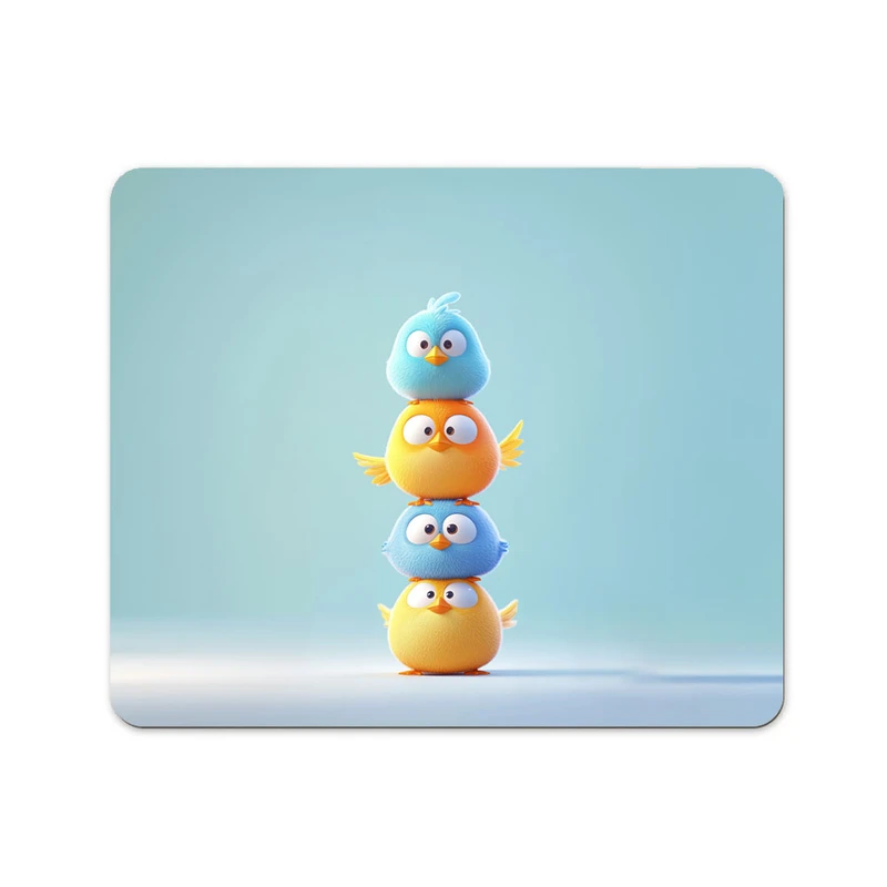 ماوس پد پاد آفرین مدل پرنده های کیوت رنگی کد 153 سایز 24*19 سانتی متر