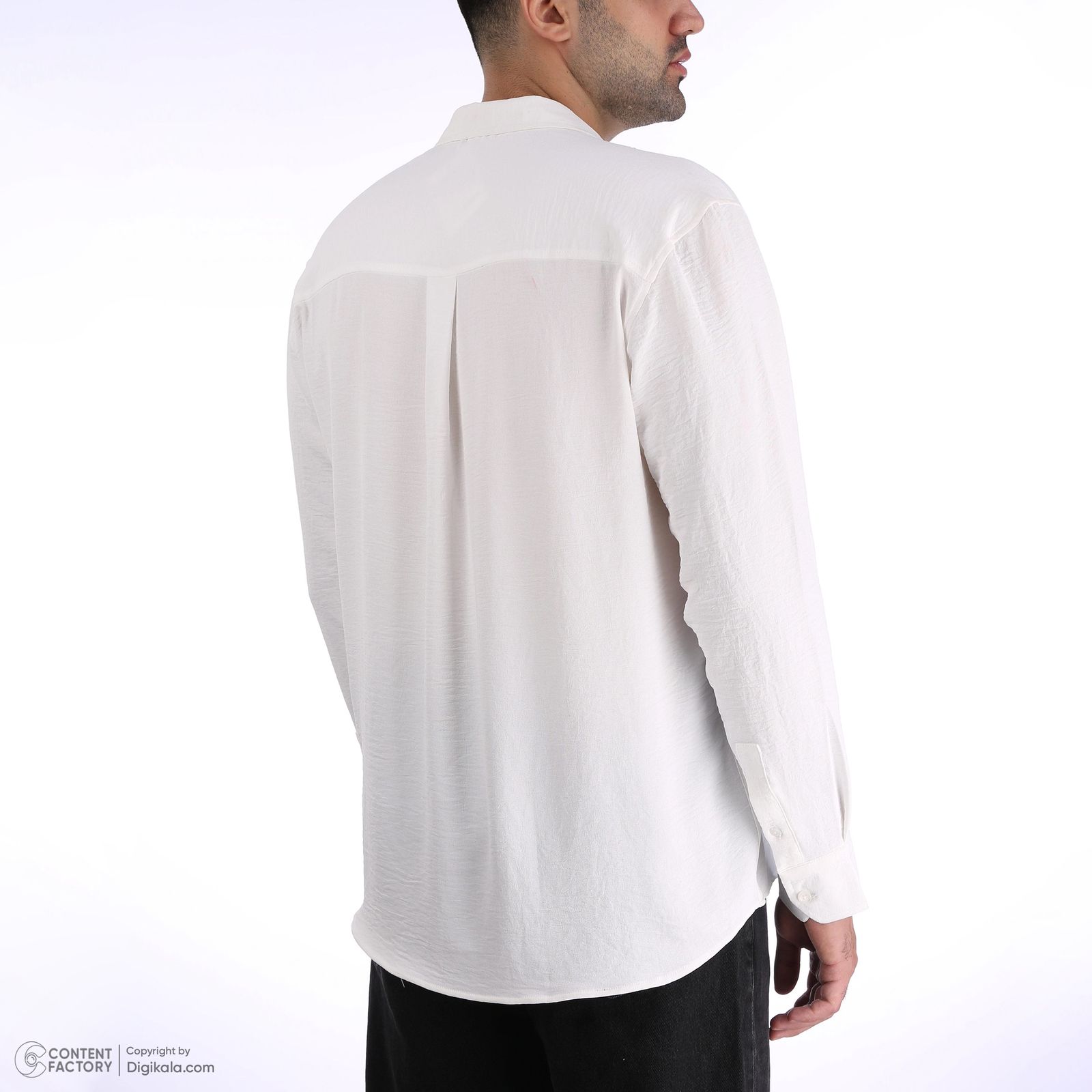 پیراهن آستین بلند مردانه ایزی دو مدل زانیار رنگ سفید -  - 10