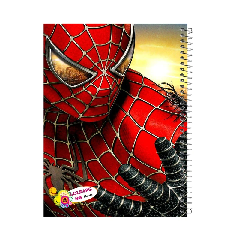 دفتر مشق 80 برگ گلبرگ طرح مرد عنکبوتی کد 901