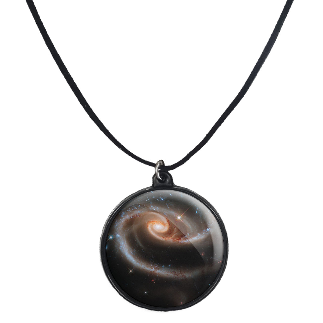 گردنبند پرمانه طرح کهکشان کد pmb.23952 مدل دو طرفه