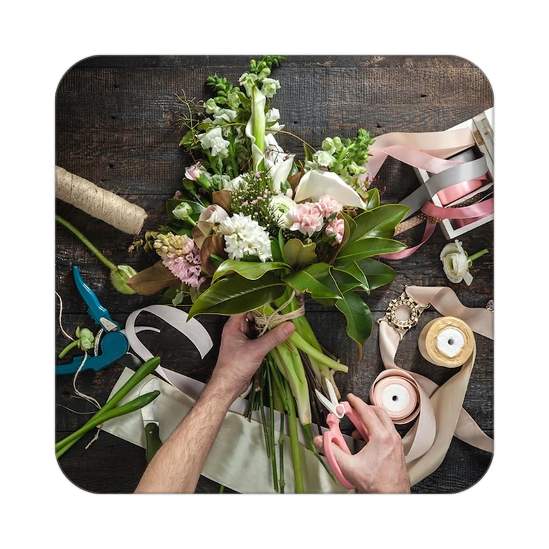 زیر لیوانی کاکتی طرح گل مدل mp17503