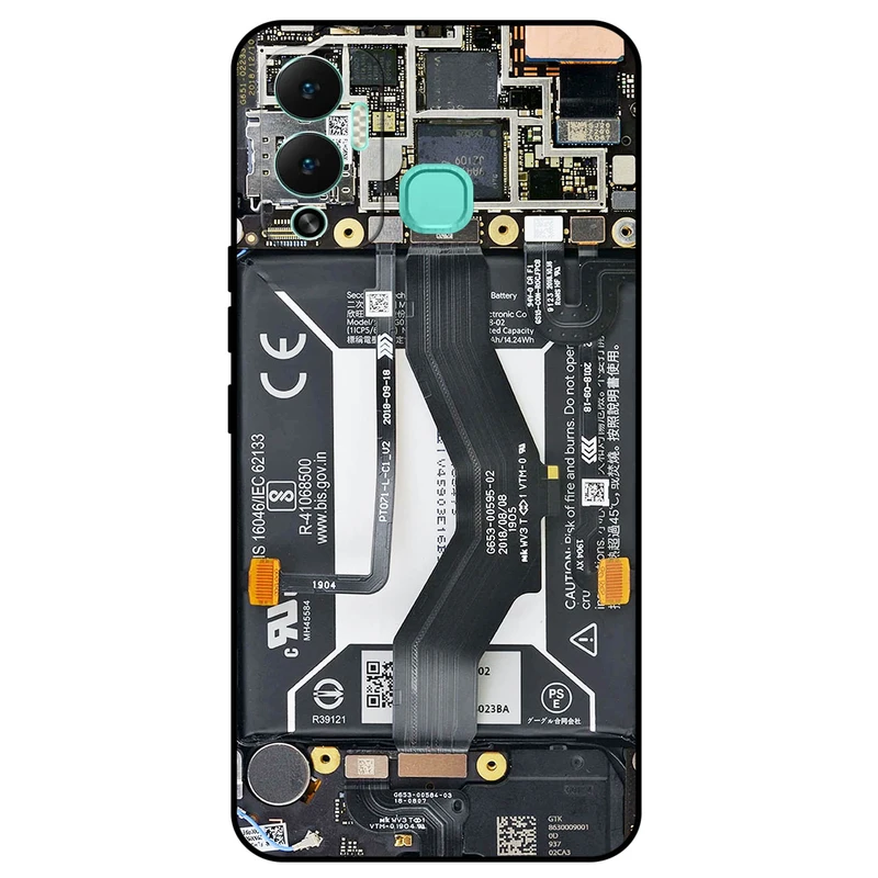 کاور مگافون طرح برد موبایل مدل 8004 مناسب برای گوشی موبایل اینفینیکس Hot 12 Play