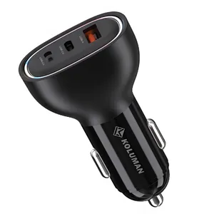 شارژر فندکی 30 وات 3 پورت کلومن مدل K-C102