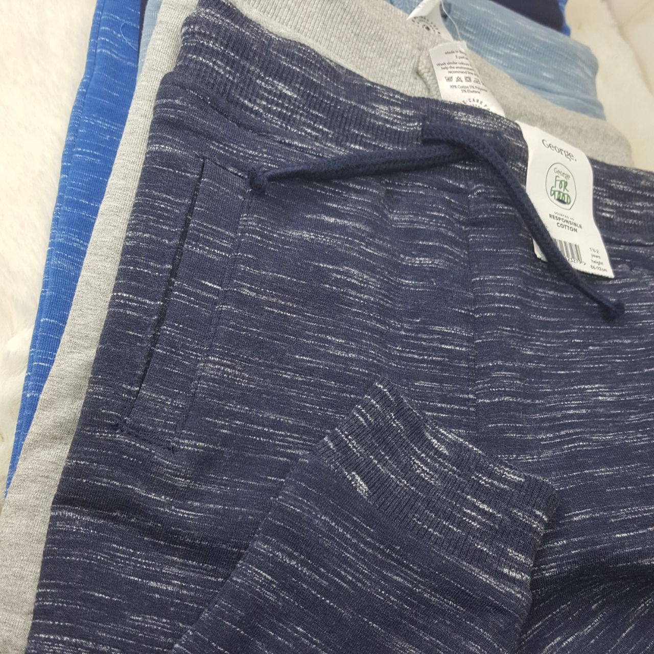 شلوار پسرانه جورج مدل Navy Marl Joggers - مجموعه 5 عددی -  - 3
