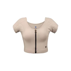 نیم تنه ورزشی زنانه تاپیک مدل زیپ دار ضدتعریق