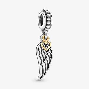 آویز گردنبند نقره زنانه پاندورا مدل Angel Wing amp Heart Dangle