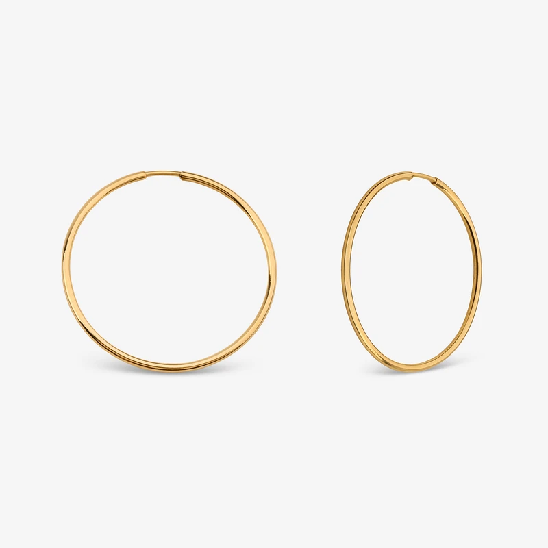 گوشواره حلقه‌ای طلا 18 عیار زنانه حافا گلد مدل Me20-3-1
