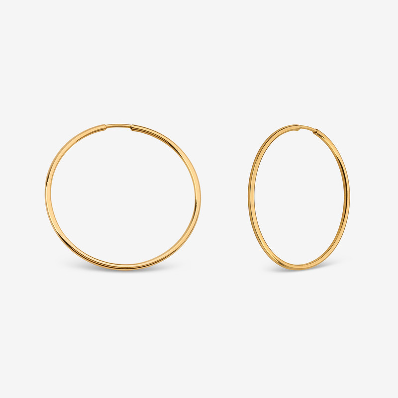 گوشواره حلقه‌ای طلا 18 عیار زنانه حافا گلد مدل Me20-3-3