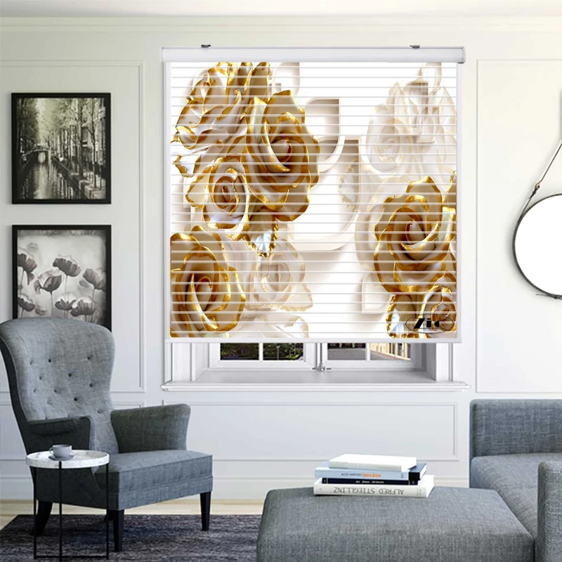 پرده زبرا زیو مدل سیلوئت 3D1374 سایز 150x150 سانتی متر