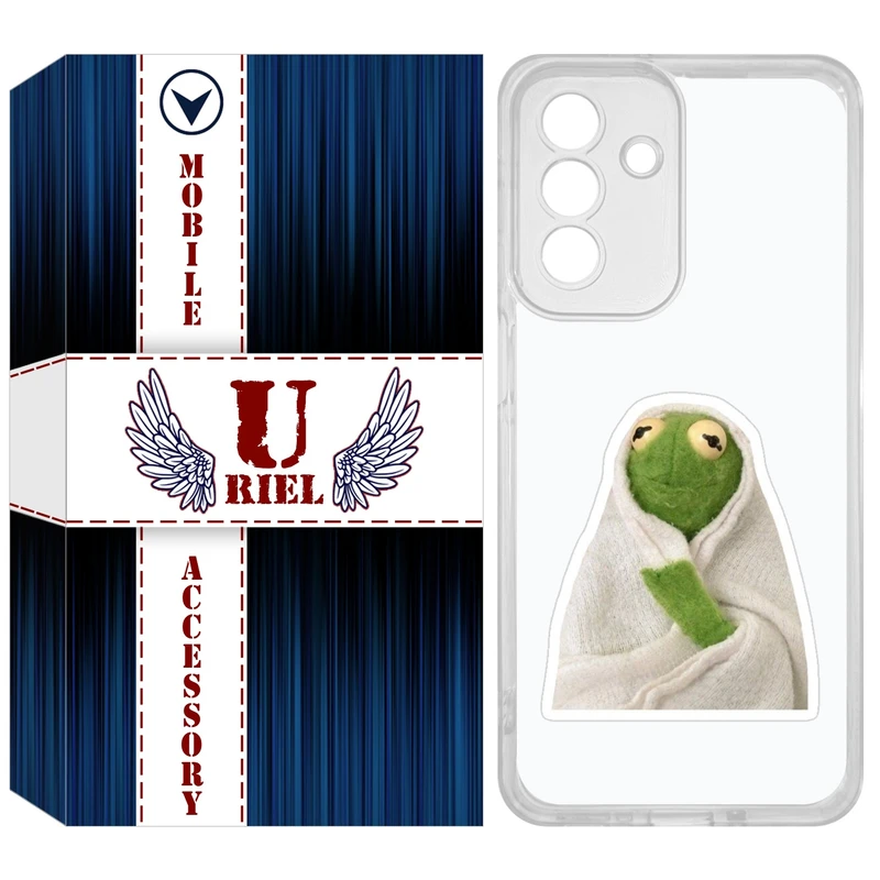 کاور یوریل مدل Clear کد 82 طرح قورباغه مناسب برای گوشی موبایل سامسونگ Galaxy A36