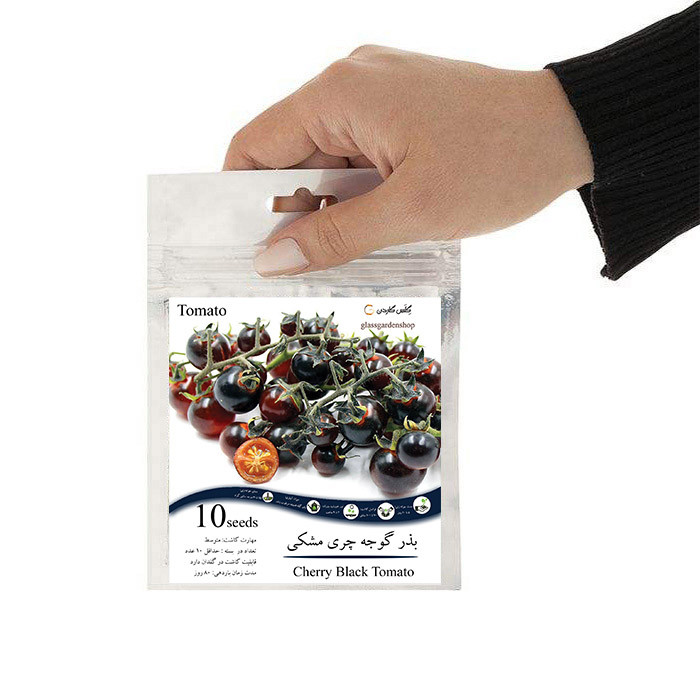 بذر گوجه چری مشکی گیلاسی سیاه مدل GL10 بذر گوجه چری مشکی گیلاسی سیاه مدل GL10