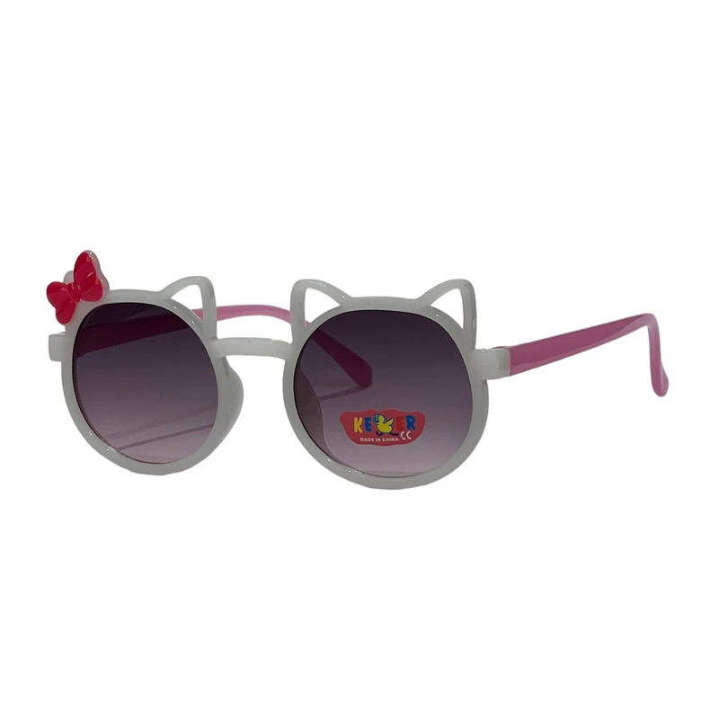 عینک آفتابی دخترانه مدل پاپیون گربه ای کد P C 3 WHT