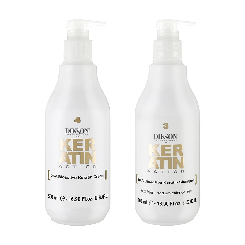 شامپو مو دیکسون مدل BioActive Keratin مناسب برای موهای کراتین شده حجم 500 میلی‌لیتر به همراه کرم مو دیکسون مدل BioActive Keratin مناسب موهای کراتین شده حجم 500 میلی‌لیتر