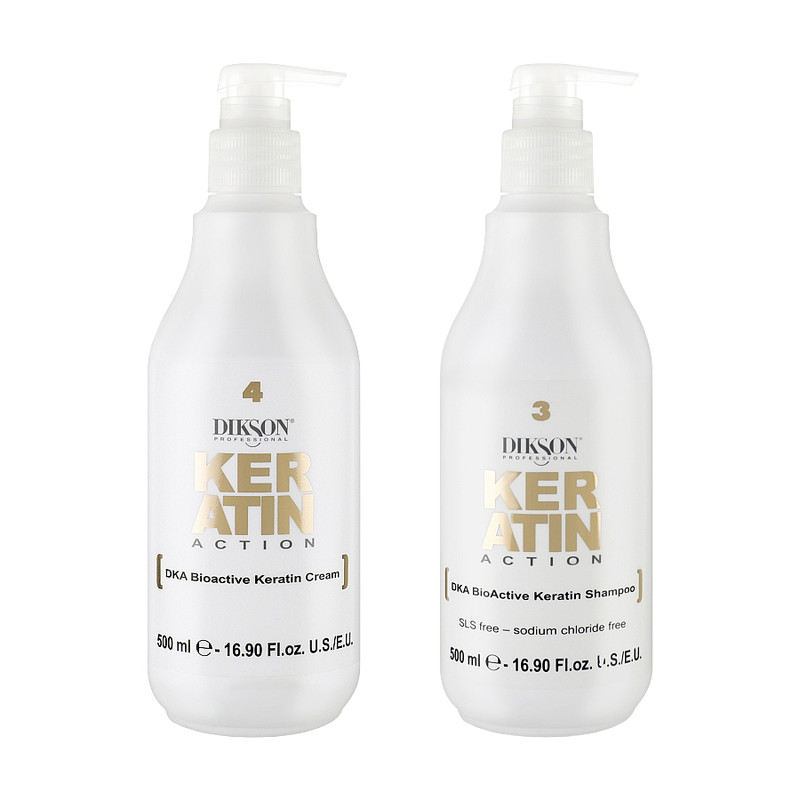 شامپو مو دیکسون مدل BioActive Keratin مناسب برای موهای کراتین شده حجم 500 میلی‌لیتر به همراه کرم مو دیکسون مدل BioActive Keratin مناسب موهای کراتین شده حجم 500 میلی‌لیتر