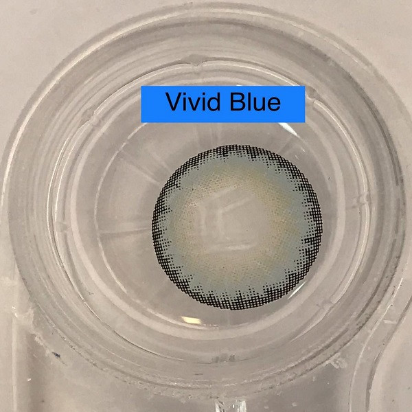 لنز چشم بلا مدل 016 رنگ طوسی آبی دور مشکی