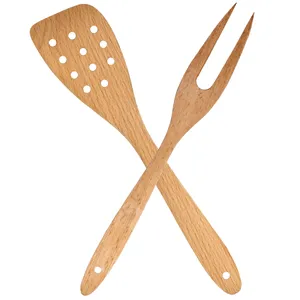 کفگیر و چنگال مدل چوبی کد KC-2