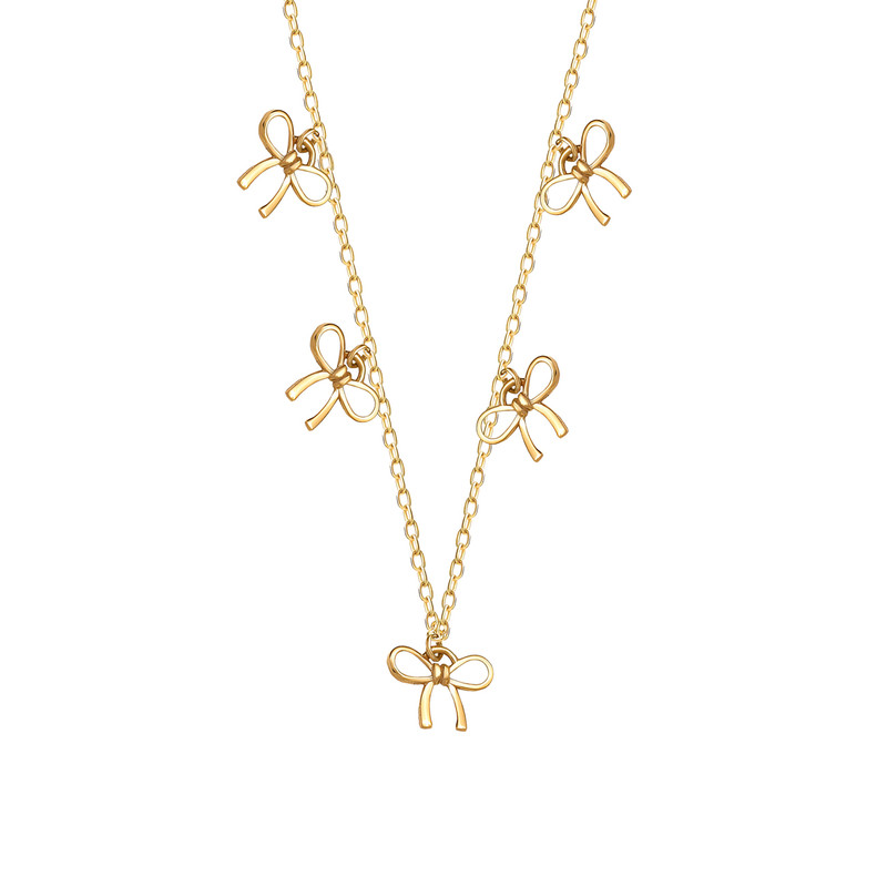 گردنبند طلا 18 عیار زنانه ماوی گالری مدل تمام پاپیونی