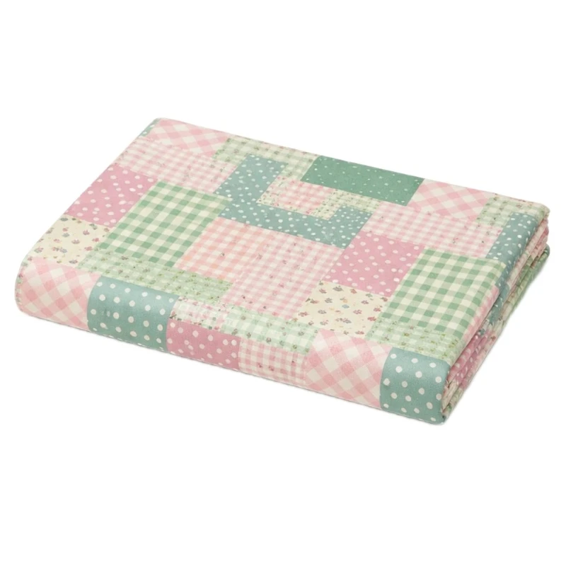 سفره 6 نفره مدل TCA090203 طرح چهارخانه سایز ۱۴۰×۱۰۰ سانتیمتر