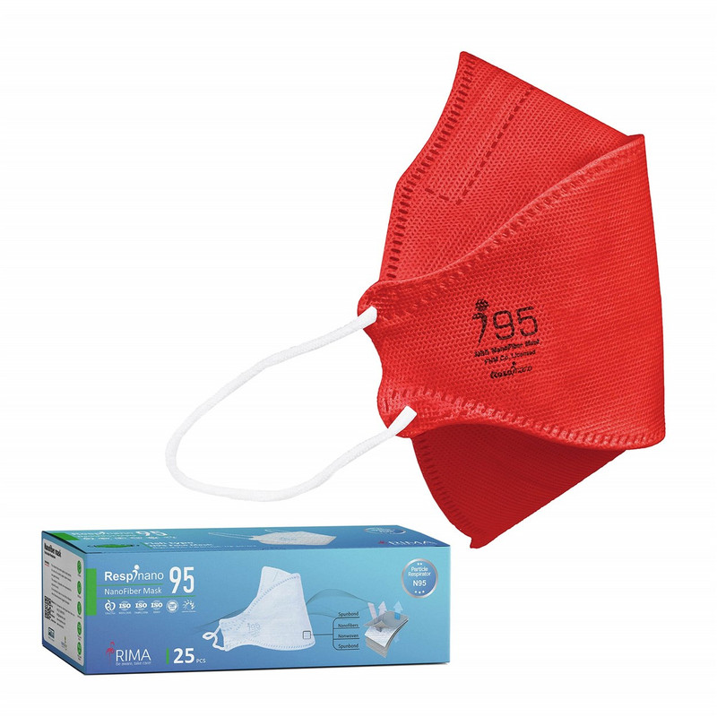 ماسک تنفسی ریما مدل سه بعدی N95 نانوالیاف بسته 25 عددی ماسک تنفسی ریما مدل سه بعدی N95 نانوالیاف بسته 25 عددی