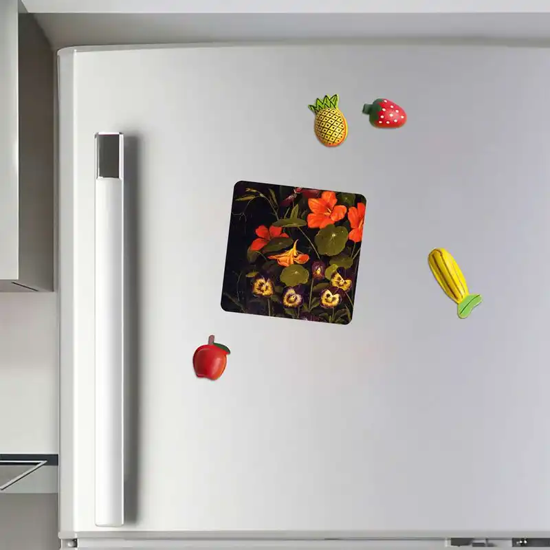 مگنت طرح نقاشی رنگ روغن گل مدل mg10432