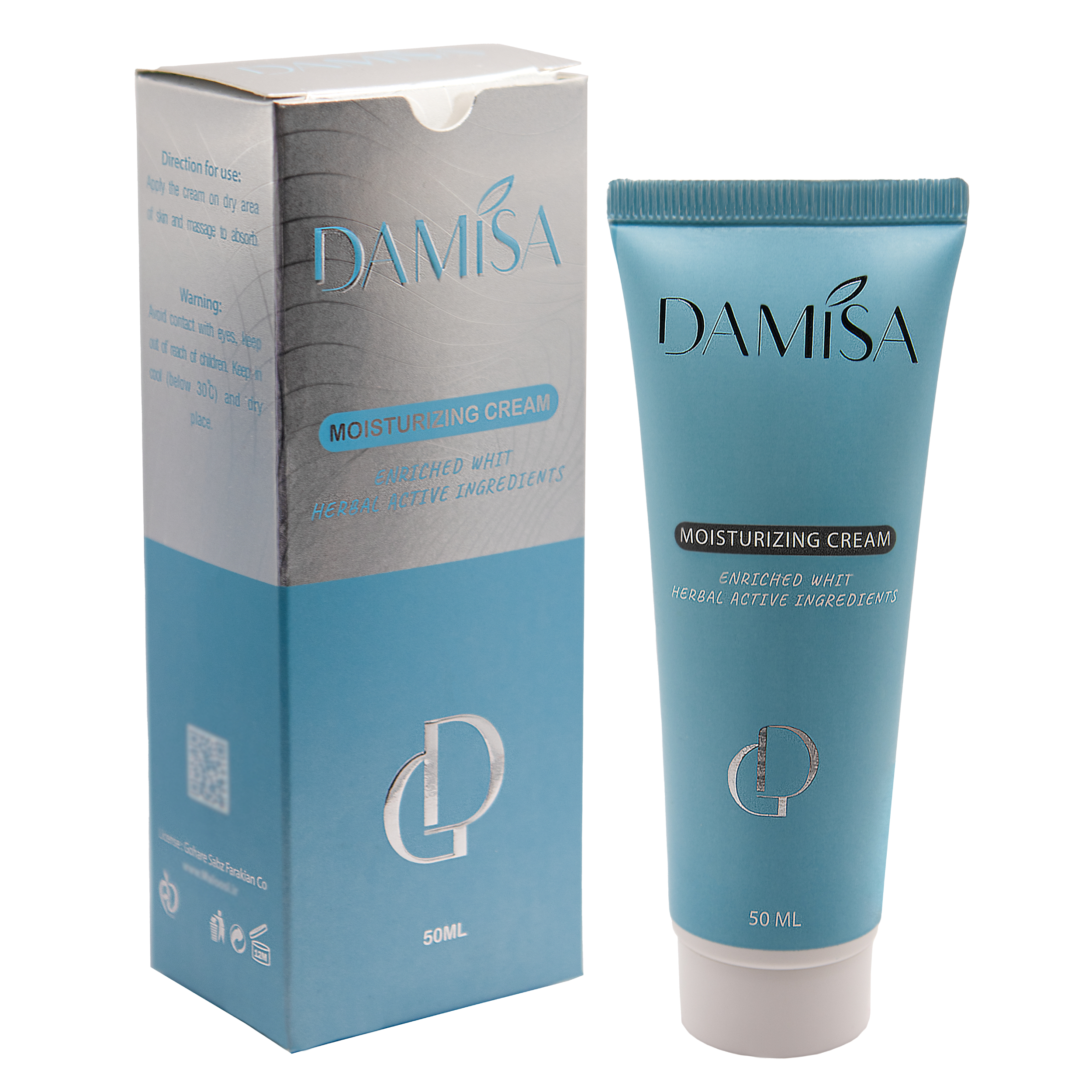 کرم آبرسان و مرطوب کننده دست و صورت دامیثا مدل بایوتکنولوژی مناسب برای انواع پوست حجم 50 میلی‌لیتر