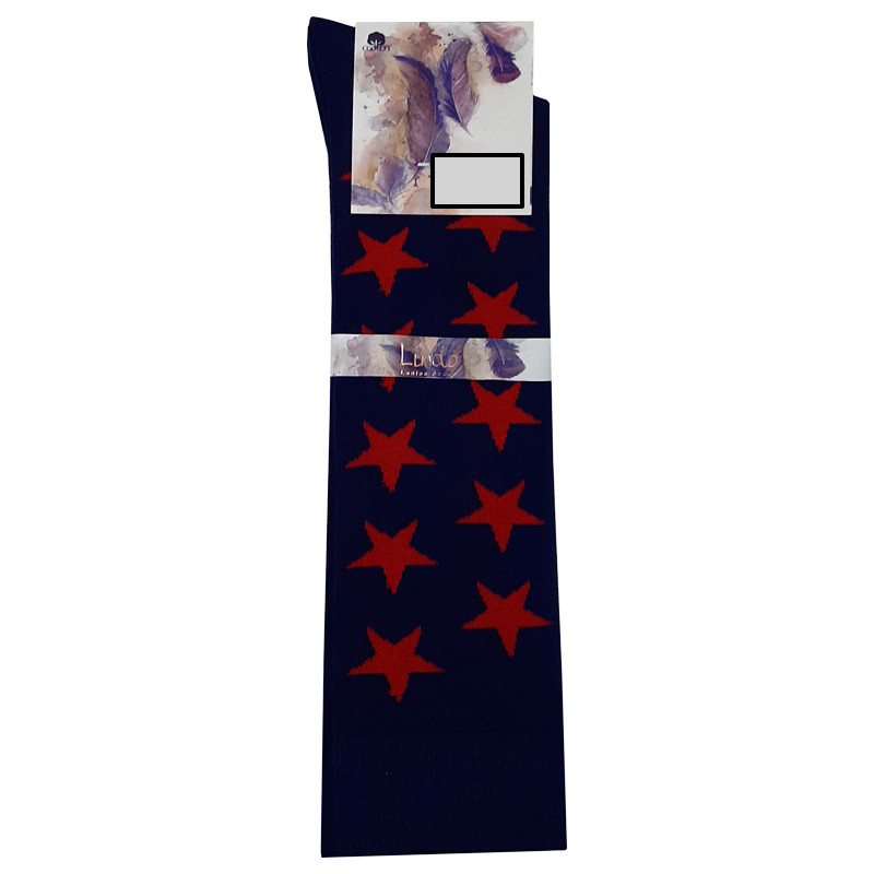 جوراب ساق بلند زنانه طرح ستاره کد 115