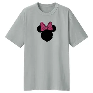 تی شرت  آستین کوتاه لانگ زنانه مدل میکی موس کد LL52 رنگ طوسی