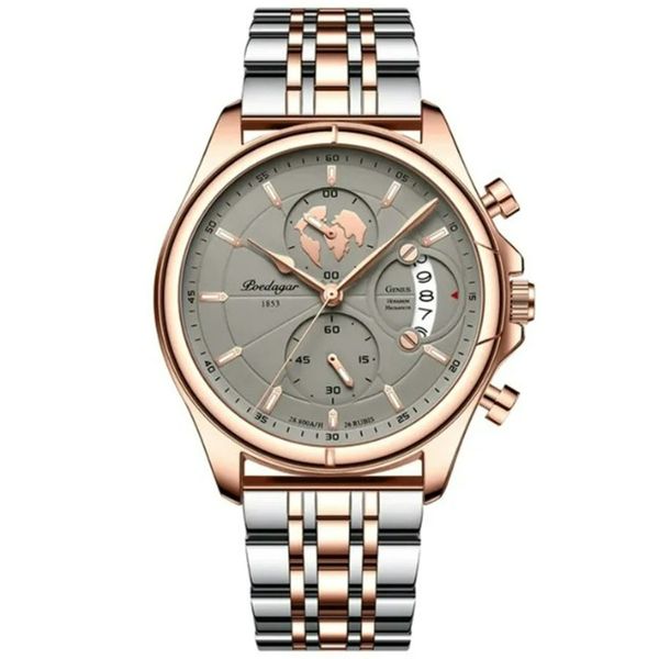 ساعت مچی عقربهای مردانه کوارتز کرنوگراف پوداگار مدل 989G